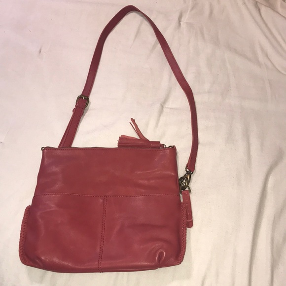 👛Lucky Brand Genuine Leather Red Crossbody - Picture 5 of 5